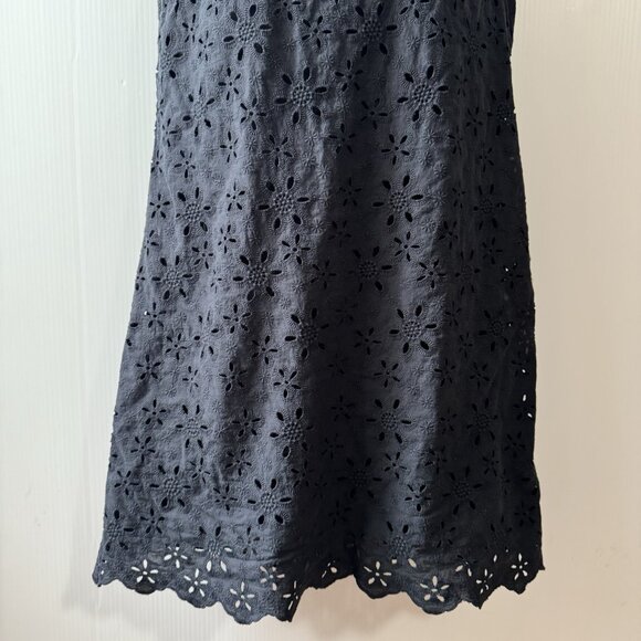Kate Spade Black Daisy Eyelet Shift Dress Sleeveless Short Sz 8 Women’s - Picture 5 of 16